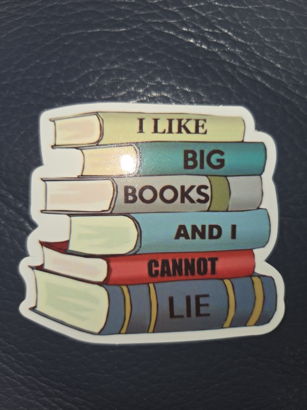 I Like Big Books Sticker - Multicolor Book Stack Decal